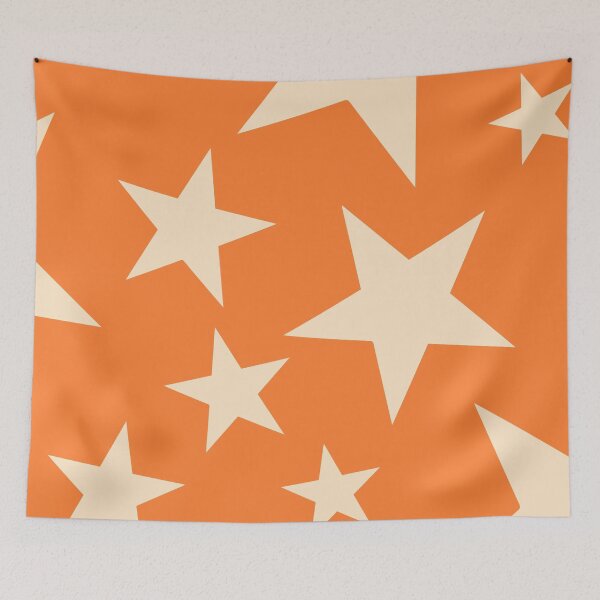 Item preview, Cosmic Orange Big Ol' Stars designed and sold by STUDIO MORE Los Angeles.
