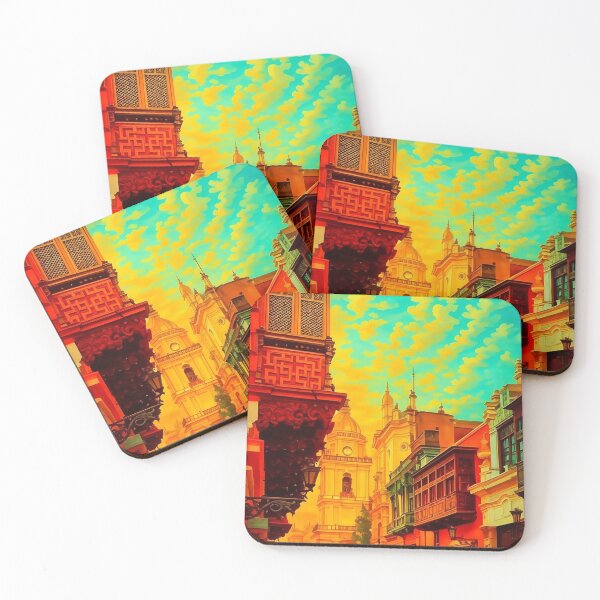 Item preview, Colonial street in Lima with a view of the cathedral designed and sold by Black Rex.