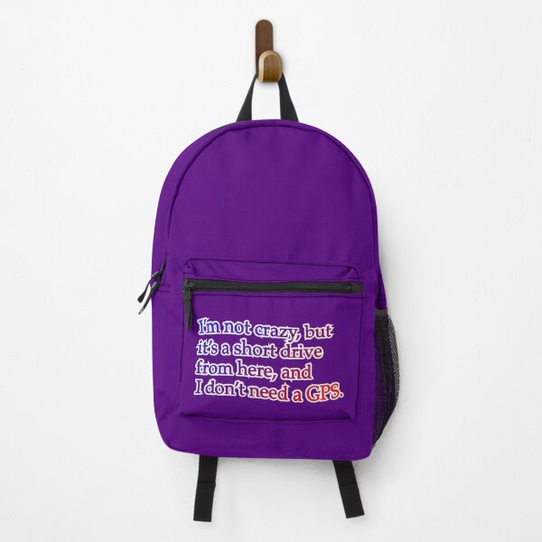 Item preview, I’m not crazy but it’s a short drive, blue purple red designed and sold by mntimg.