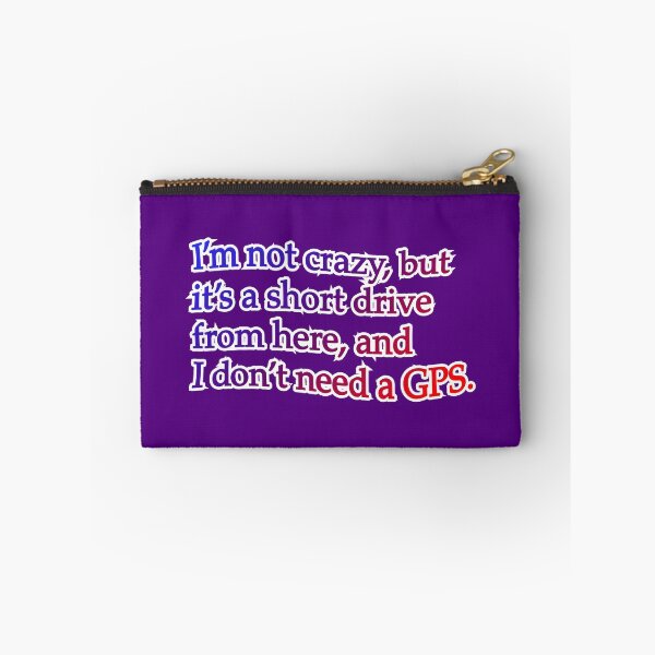 Item preview, I’m not crazy but it’s a short drive, blue purple red designed and sold by mntimg.