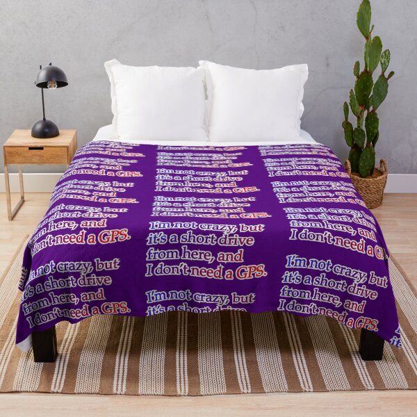 Item preview, I’m not crazy but it’s a short drive, blue purple red designed and sold by mntimg.