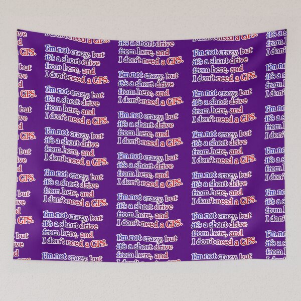 Item preview, I’m not crazy but it’s a short drive, blue purple red designed and sold by mntimg.