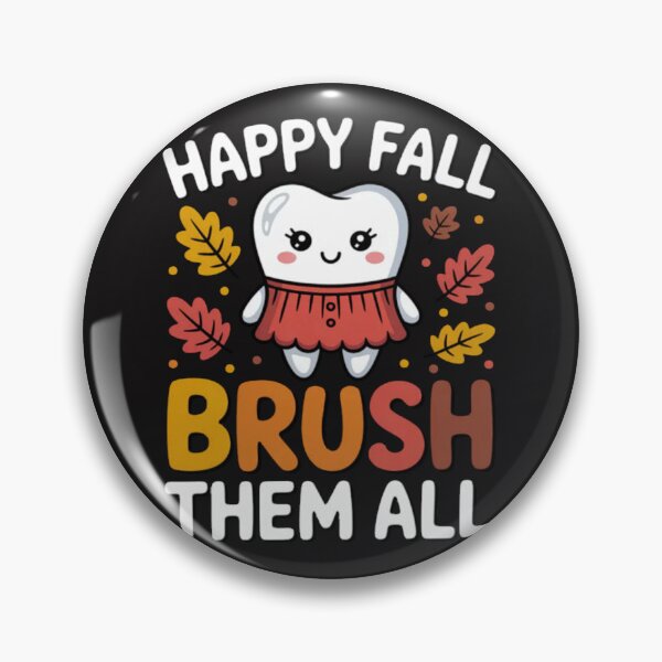 Item preview, Happy Fall Brush Them All Dental Dentist-Thanksgiving designed and sold by CraftyCuttable.