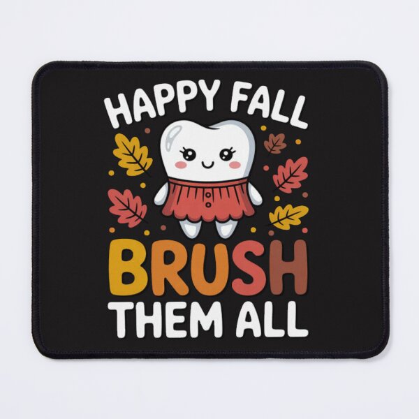 Item preview, Happy Fall Brush Them All Dental Dentist-Thanksgiving designed and sold by CraftyCuttable.