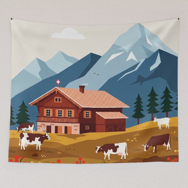 Item preview, Swiss Alpine Scene designed and sold by Design4uStudio.