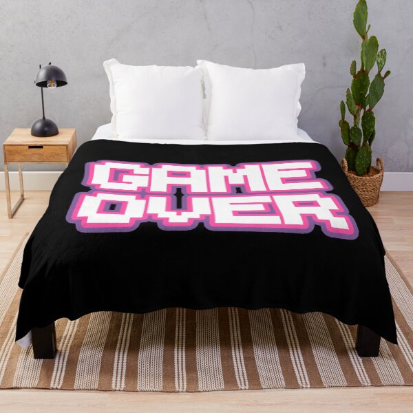 Item preview, Game Over Gamer Girl Purple Pink White Pixel Text Retro Videogame designed and sold by Hi It's Elsie!.