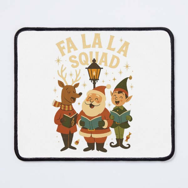 Item preview, Fa La La Squad – Retro Christmas Carolers Mid Century Holiday Graphic designed and sold by FluffyCreative.