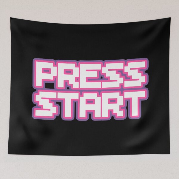 Item preview, PRESS START Gamer Girl Purple Pink White Pixel Text Retro Videogame designed and sold by Hi It's Elsie!.