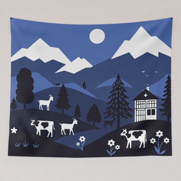 Item preview, Night mountain view designed and sold by Design4uStudio.