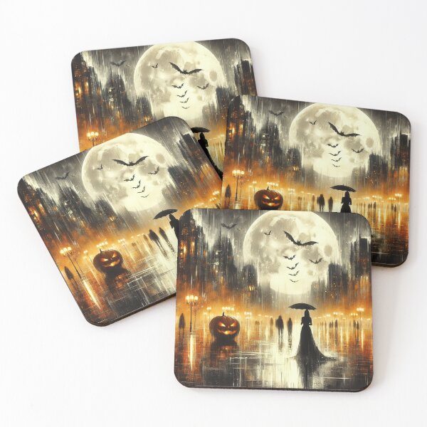 Item preview, Halloween on the street. Abstract digital painting designed and sold by 4Seasons.