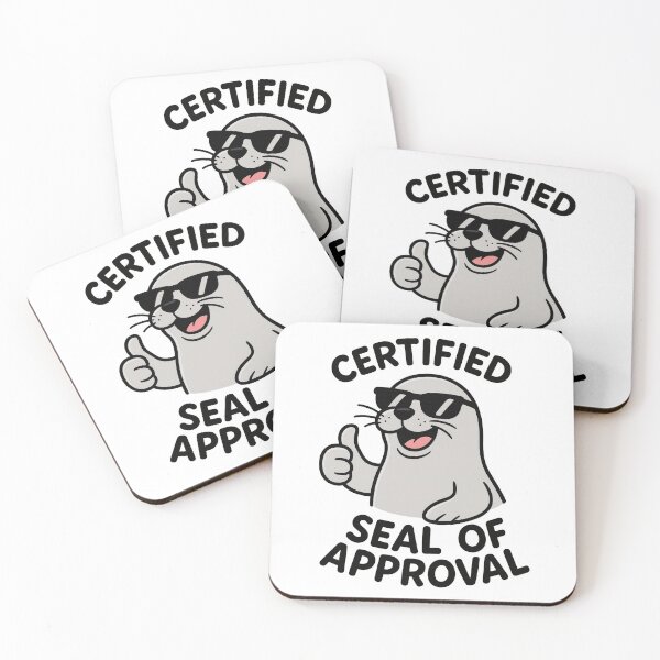 Item preview, Certified Seal of Approval – Funny Punny Cartoon Seal Design designed and sold by inkoutninja.