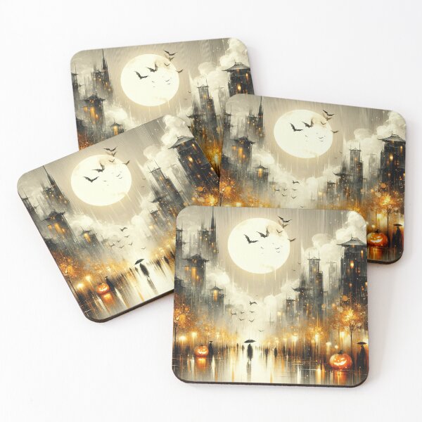 Item preview, Halloween on the street. Abstract digital painting designed and sold by 4Seasons.