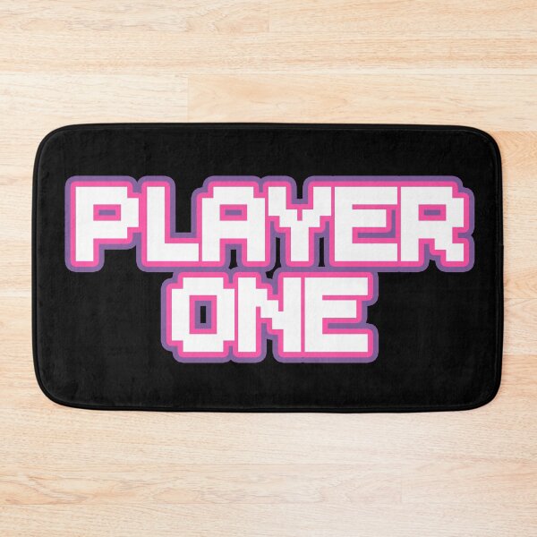 Item preview, PLAYER ONE Gamer Girl Purple Pink White Pixel Text Retro Videogame designed and sold by Hi It's Elsie!.