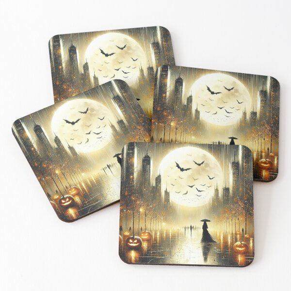 Item preview, Halloween on the street. Abstract digital painting designed and sold by 4Seasons.
