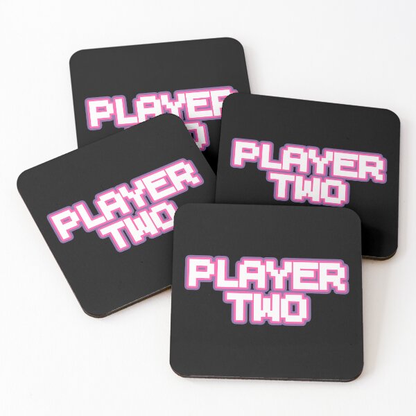 Item preview, PLAYER TWO Gamer Girl Purple Pink White Pixel Text Retro Videogame designed and sold by Hi It's Elsie!.