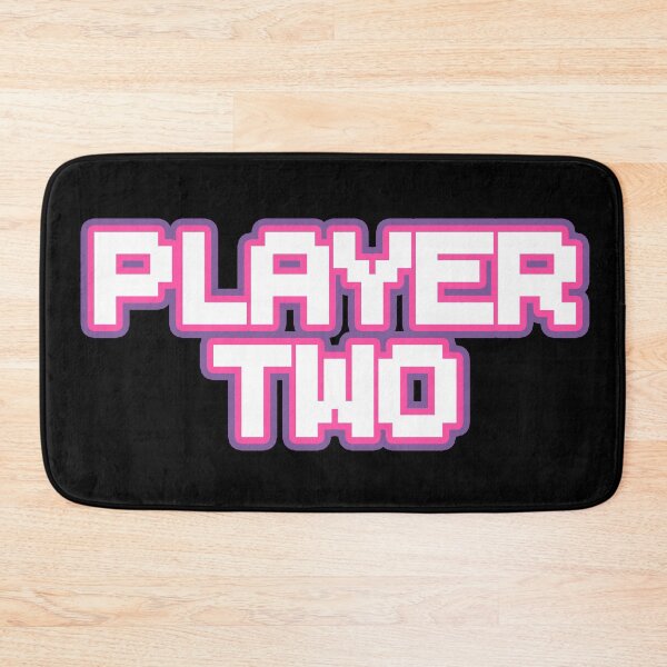 Item preview, PLAYER TWO Gamer Girl Purple Pink White Pixel Text Retro Videogame designed and sold by Hi It's Elsie!.