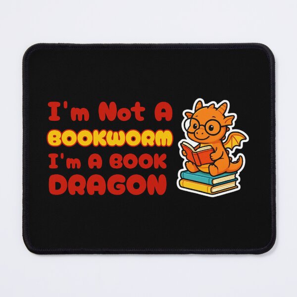 Item preview, Book Dragon Reading Quote – Funny Book Lover Design designed and sold by crazydotdesigns.