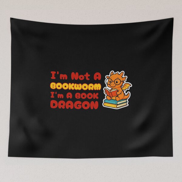 Item preview, Book Dragon Reading Quote – Funny Book Lover Design designed and sold by crazydotdesigns.