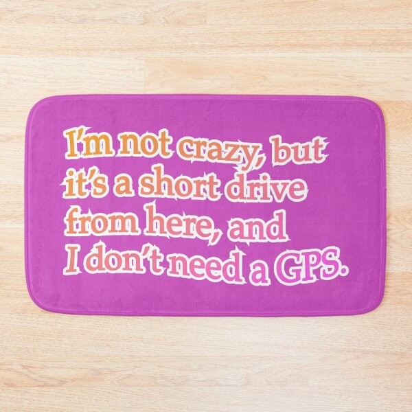 Item preview, I’m not crazy but it’s a short drive, peach and pink designed and sold by mntimg.