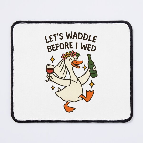 Item preview, Let’s Waddle Before I Wed – Funny Duck Bachelorette Party Design designed and sold by inkoutninja.