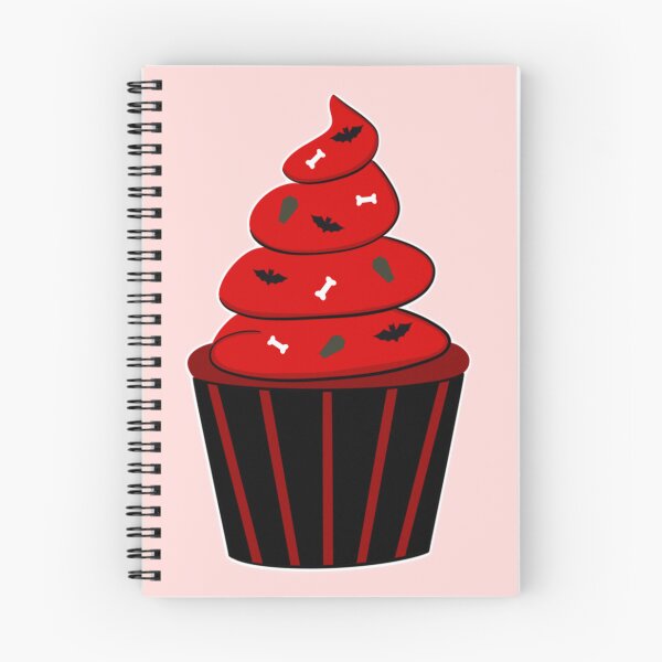 Item preview, Red Halloween Cupcake - Bats, Coffins, and Bones designed and sold by Don-A-Hue.