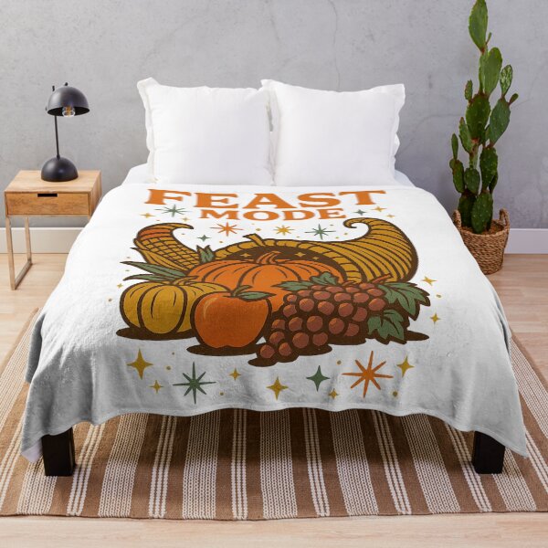 Item preview, Feast Mode – Retro Harvest Cornucopia Thanksgiving Graphic designed and sold by FluffyCreative.