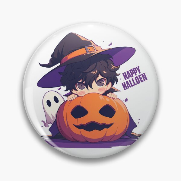 Item preview, Ren Amamiya Persona 5 Halloween Chibi Pumpkin Witch Game Anime Magic designed and sold by HumbertoValveno.