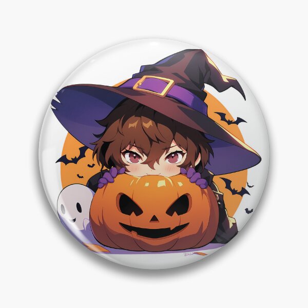 Item preview, Goro Akechi Persona 5 Halloween Chibi Pumpkin Witch Game Anime Magic designed and sold by HumbertoValveno.