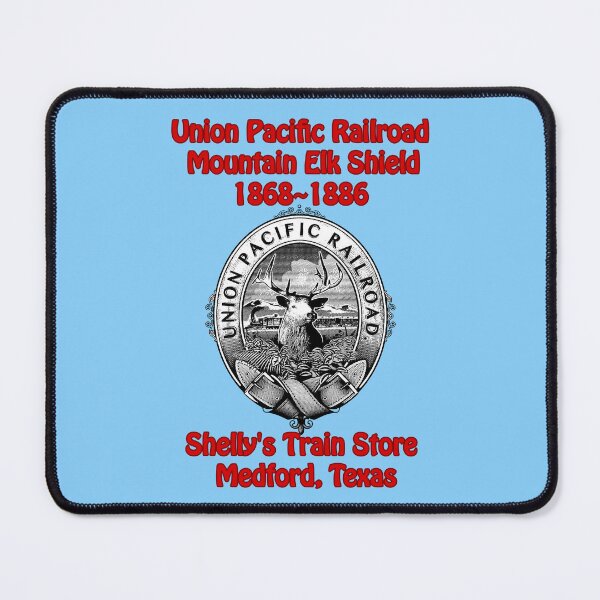Item preview, Train logo,UP, Union Pacific Mountain Elk Shield 1868~1886, Shelly's Train Store,Vintage, Classic,Archaic, Collectible Train Logos,Rail & Railroad Logos,train stickers,magnets,t-shirts,posters designed and sold by MoreEZUSA-Here.