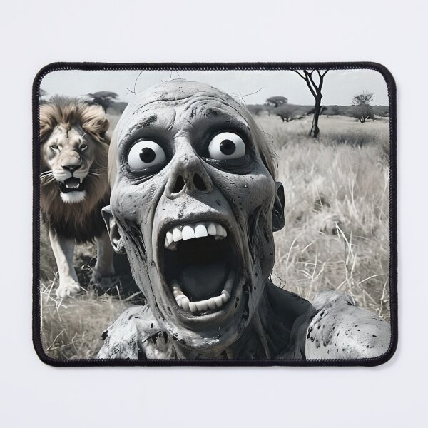 Item preview, Zombie Selfie with a Lion designed and sold by NightTimeJ.