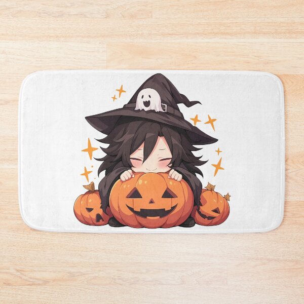 Item preview, Nobuchika Ginoza Psycho Pass Halloween Chibi Witch Boy Pumpkin Dark Hair Sleepy Cute Anime Boy designed and sold by HumbertoValveno.