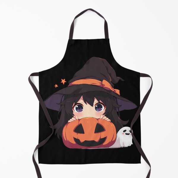 Item preview, Karen Araragi Bakemonogatari Halloween Chibi Witch Girl Pumpkin Black Hair Purple Eyes Cute Anime Girl designed and sold by HumbertoValveno.