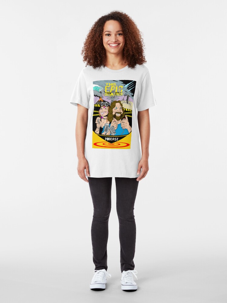 Alternate view of This Epic Disaster - Jay Hilgenfeld Illustration Slim Fit T-Shirt