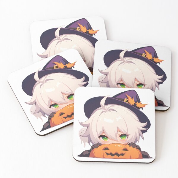 Item preview, Game Bennett Genshin Impact Halloween Pumpkin Cute Chibi Anime Boy Witch Kawaii designed and sold by HumbertoValveno.