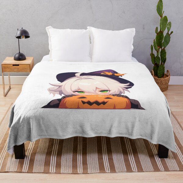 Item preview, Game Bennett Genshin Impact Halloween Pumpkin Cute Chibi Anime Boy Witch Kawaii designed and sold by HumbertoValveno.