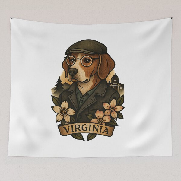 Item preview, Virginia Beagle Hipster – Fifty Nifty Collection designed and sold by Zippitydodads.