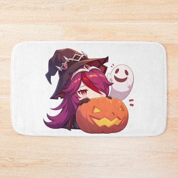 Item preview, Game Rosaria Genshin Impact Halloween Cute Chibi Witch Pumpkin Ghost Anime Girl Kawaii designed and sold by HumbertoValveno.
