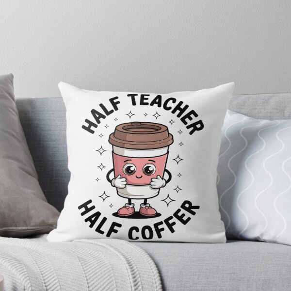 Artikelvorschau, Erwachsene Blau Klein Groovy Halb Lehrer Halb Kaffee Alles Gute zum Lehrertag entworfen und verkauft von TrinaEspinoza.