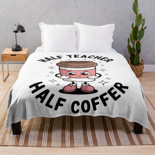 Item preview, Adults Blue Small Groovy Half Teacher Half Coffee Happy Teacher's Day designed and sold by TrinaEspinoza.