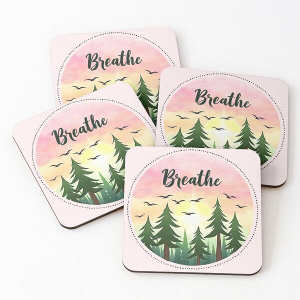 Item preview, Breathe – Nature Forest Mindfulness Design, Relax and Breathe – Sunset Forest Scene Tee designed and sold by PriyaMagic.