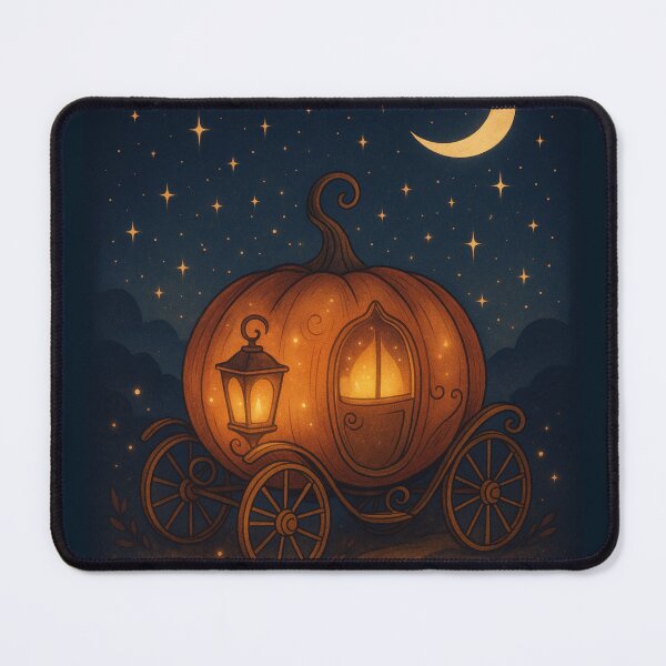 Item preview, Enchanted Pumpkin Carriage – Fairy Tale Halloween Night designed and sold by Painted Moon by Luna Bee™.