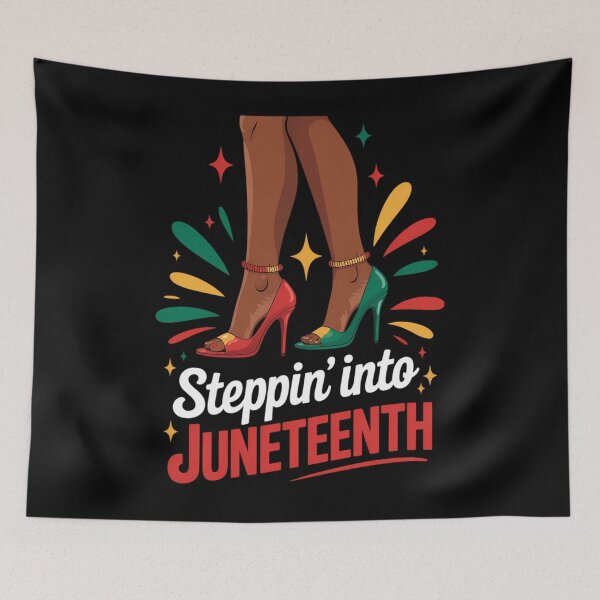 Item preview, Afro Woman High Heels Black Girl Stepping Into Juneteenth designed and sold by TrinaEspinoza.