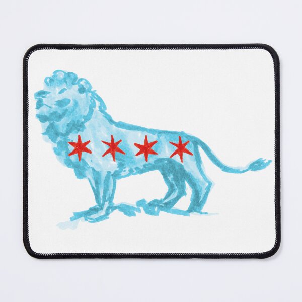 Item preview, Chicago Flag Art Institute Lion designed and sold by Suburbansketcher.