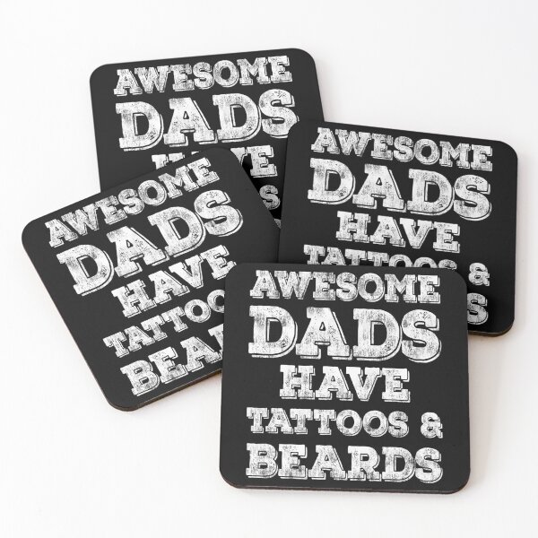 Item preview, Awesome Dads Have Tattoos And Beards 	 Fathers Day 		 designed and sold by mazzykeohans.