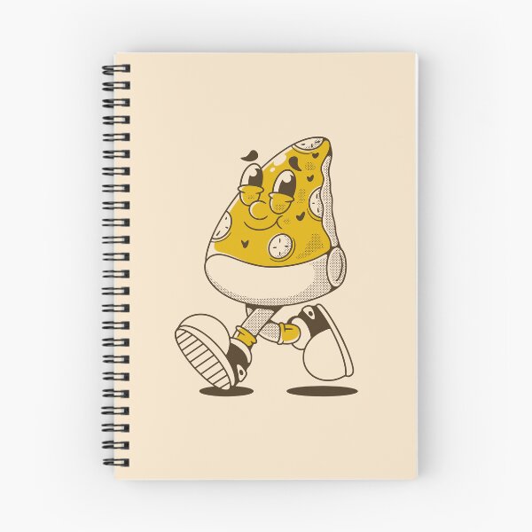 Item preview, Retro Cartoon Walking Pizza Slice Character Illustration designed and sold by adipra.