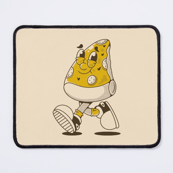 Item preview, Retro Cartoon Walking Pizza Slice Character Illustration designed and sold by adipra.