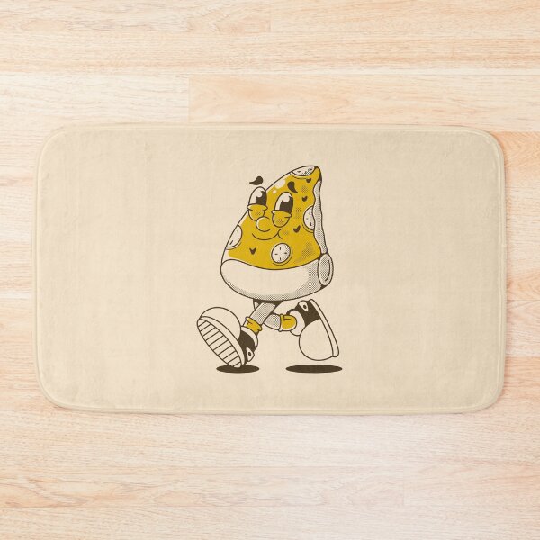 Item preview, Retro Cartoon Walking Pizza Slice Character Illustration designed and sold by adipra.