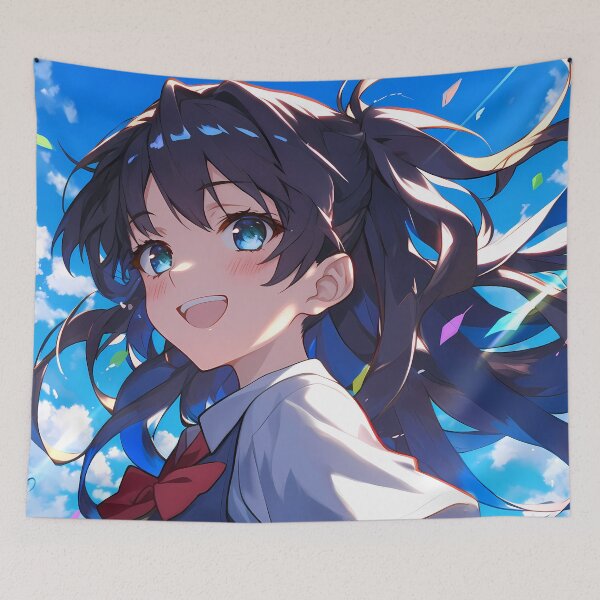 Item preview, Saten Ruiko Certain Elegant Tsukihi Araragi Bakemonogatari Golden Kimono Sky Breeze Anime Girl Beauty designed and sold by HumbertoValveno.
