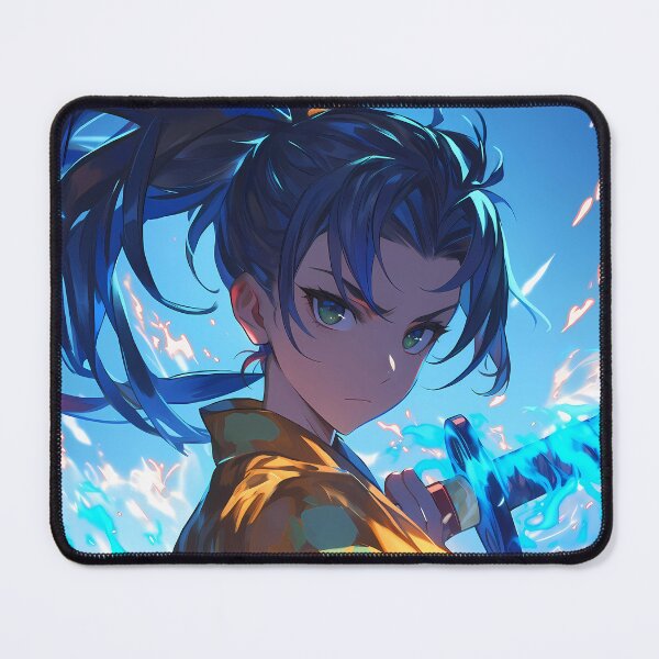Item preview, Fierce Karen Araragi Bakemonogatari Blue Flame Sword Warrior Anime Girl Strength designed and sold by HumbertoValveno.