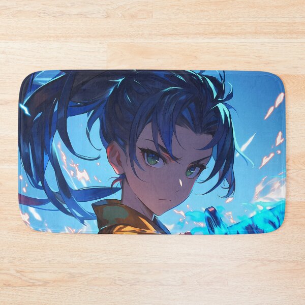 Item preview, Fierce Karen Araragi Bakemonogatari Blue Flame Sword Warrior Anime Girl Strength designed and sold by HumbertoValveno.